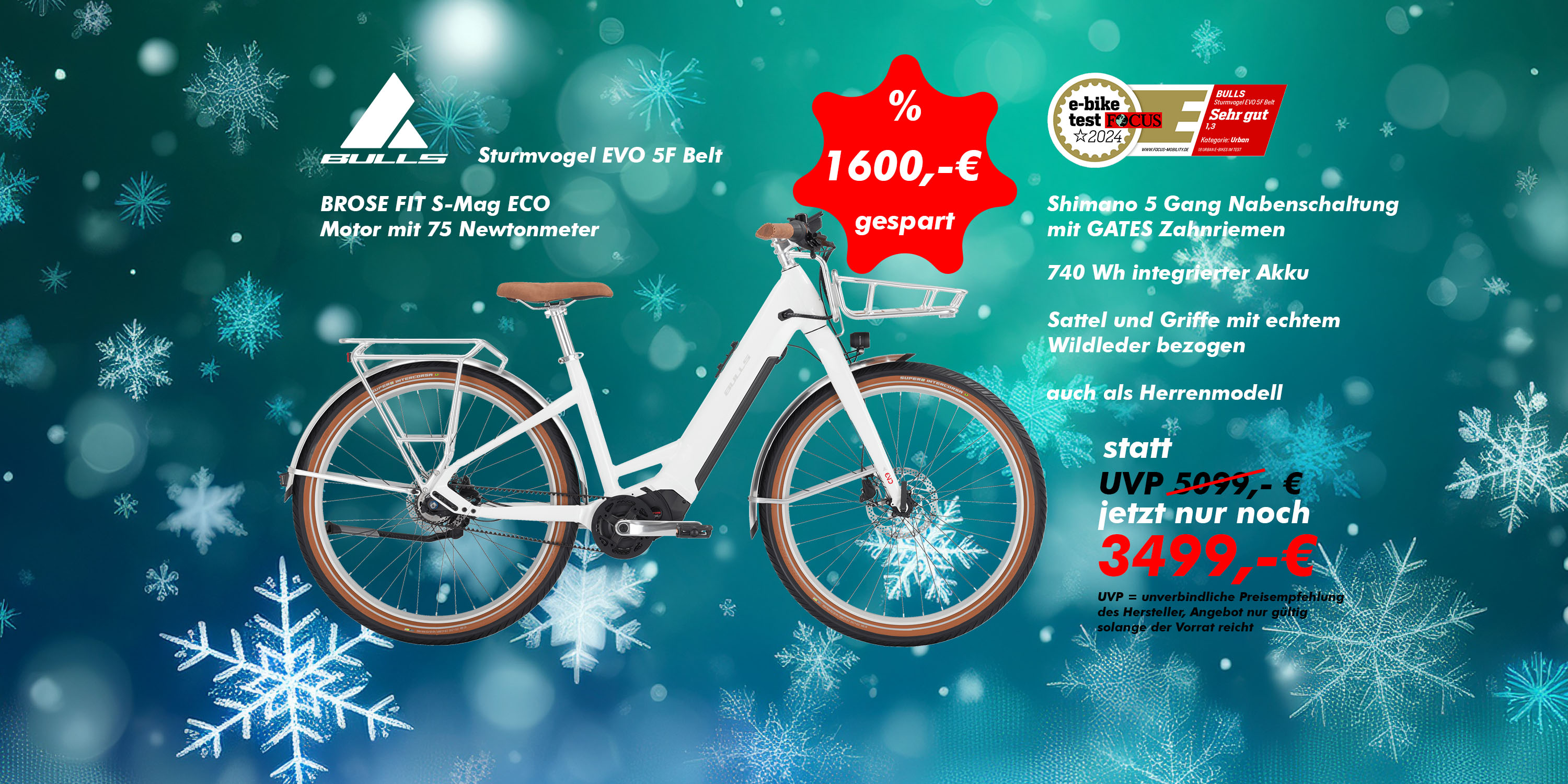 Strumvogel Winter Sale Bühne